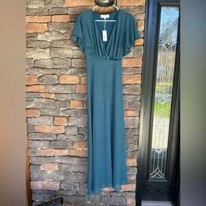Arbor Teal Buttoned Dress